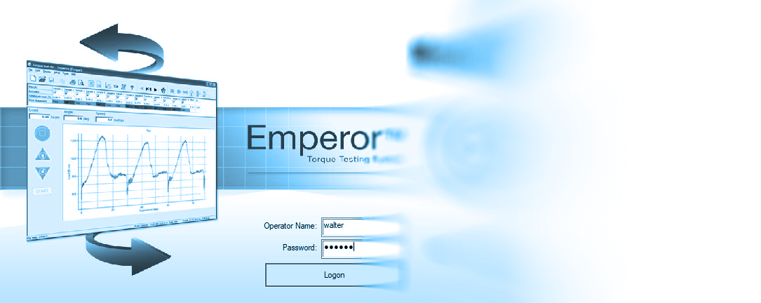 Fundo de tela inicial do software de teste de torque do imperador
