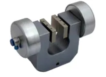 Pneumatic Vice Action Grip U-Form with 2 pneumatic rods, 70 mm capacity, pair (without jaws), QC fitting