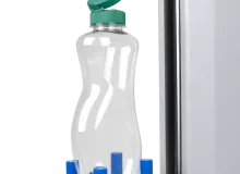 container holder on MultiTest 2.5-d with flip-cap bottle