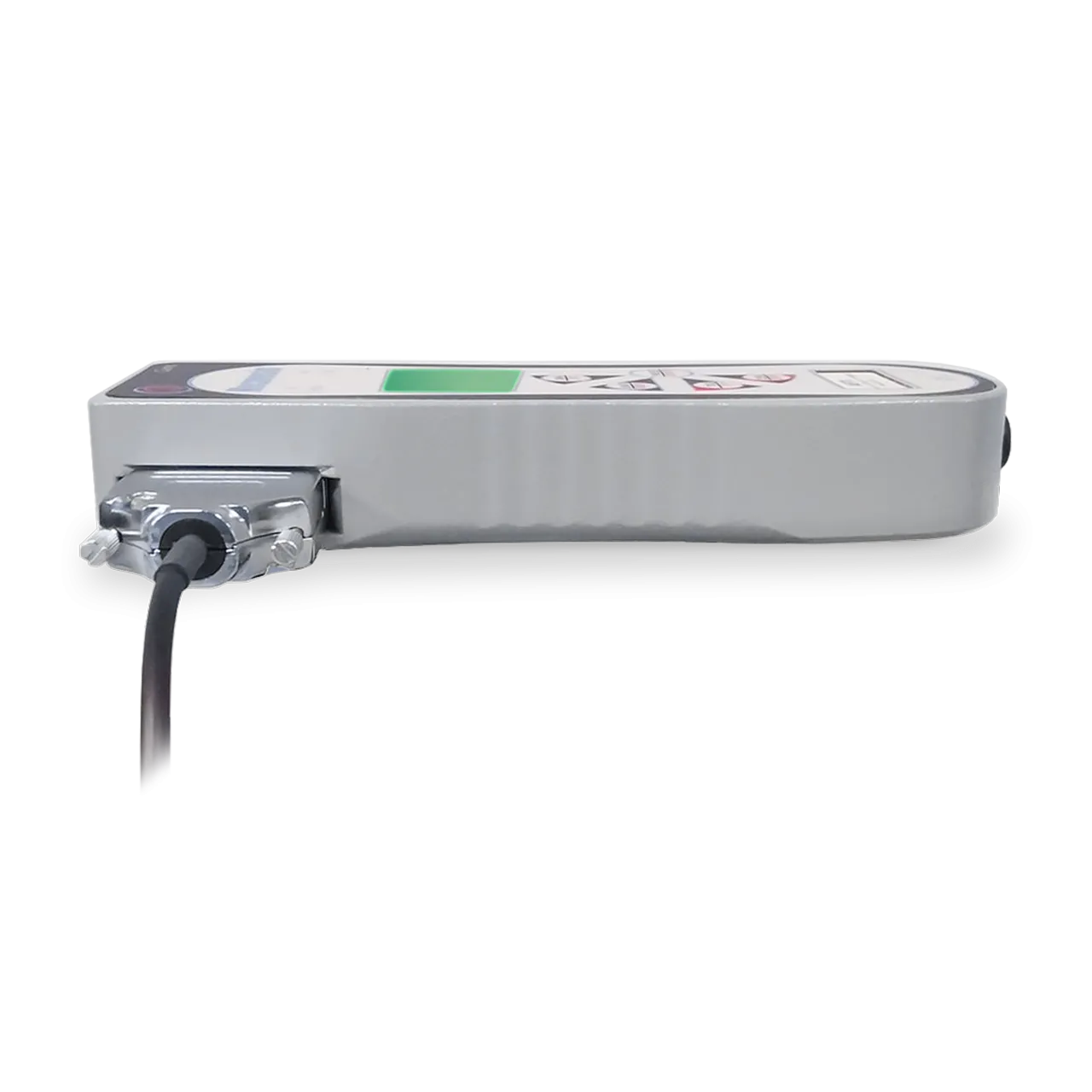 AFTI-Anzeigegerät auf der Seite gelegt mit Schnittstelle zum Anschluss des Sensors