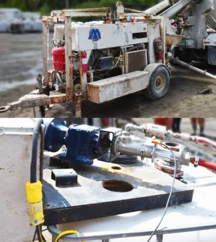 喷射混凝土喷涂机和泵的应用设备